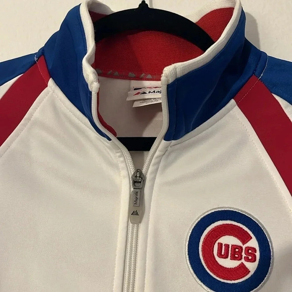 Majestic | CUBS zippered fleece line athletic jacket women’s size M baseball - Picture 4 of 11